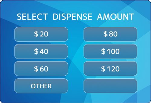 引き出し金額の選択 SELECT DISPENSE AMOUNT